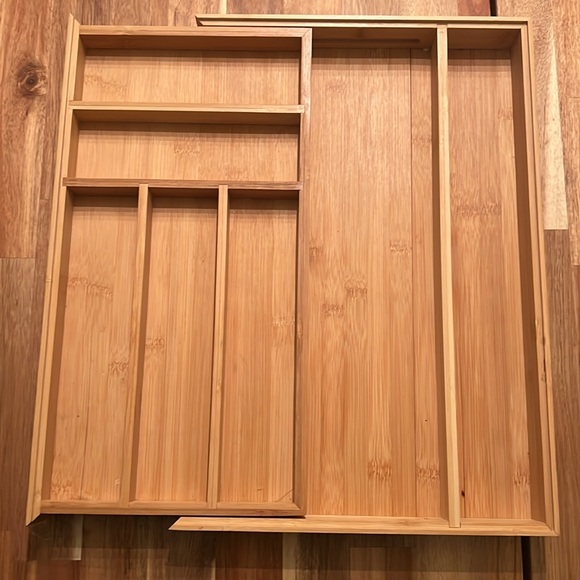 Brightroom Bamboo 7 Compartment Expandable Draw Organizer - Picture 7 of 9